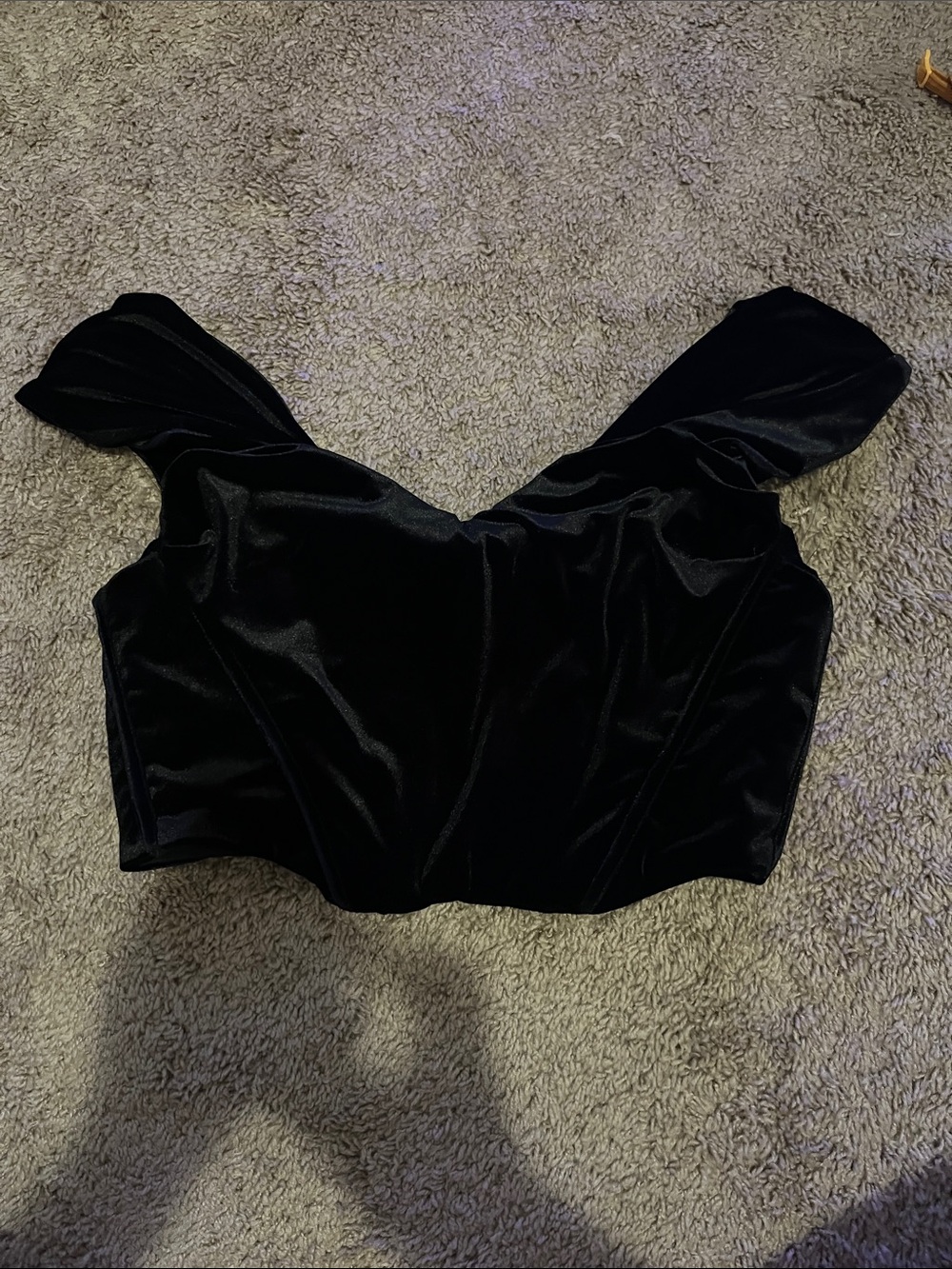 House of cb Athena velvet draped corset top L+